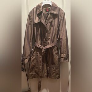 Gallery Womens belted Rain Jacket / Trench Coat M NWOT